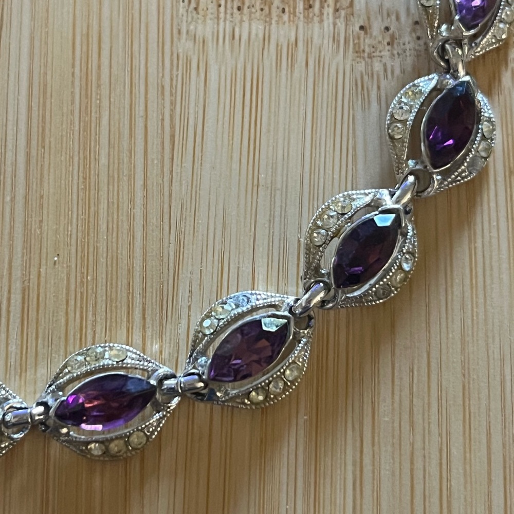 Bogoff Exquisite 1950's Rhinestone Necklace - image 5